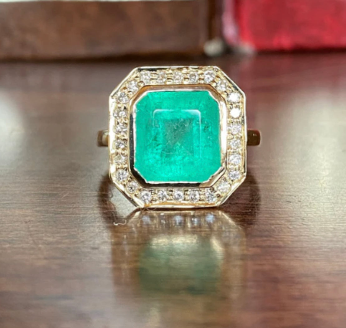 14K Gold and Diamond Bombe Ring Starset – Jewelry by Artwark