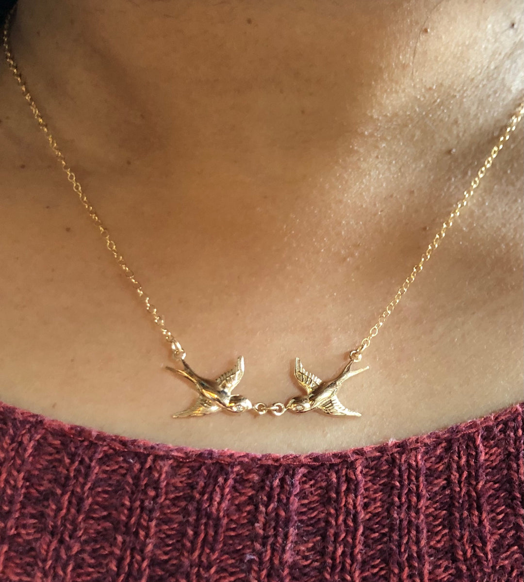 Love Bird Charm Necklace -  Canada  Bird charm necklace, Bird charm,  Charm necklace